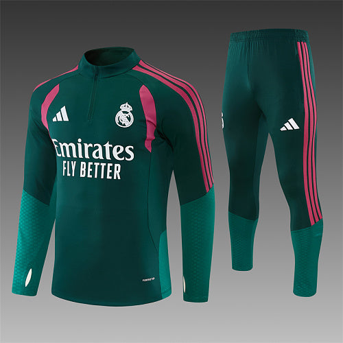 Chándal Real Madrid 26/27 Verde oscuro y fucsia