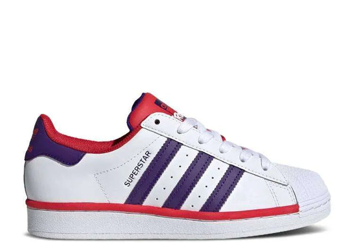ADIDAS SUPERSTAR ‘WHITE COLLEGIATE PURPLE SCARLET’