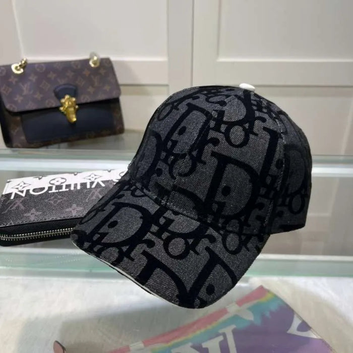Cap Dior Black Monogram Adjustable