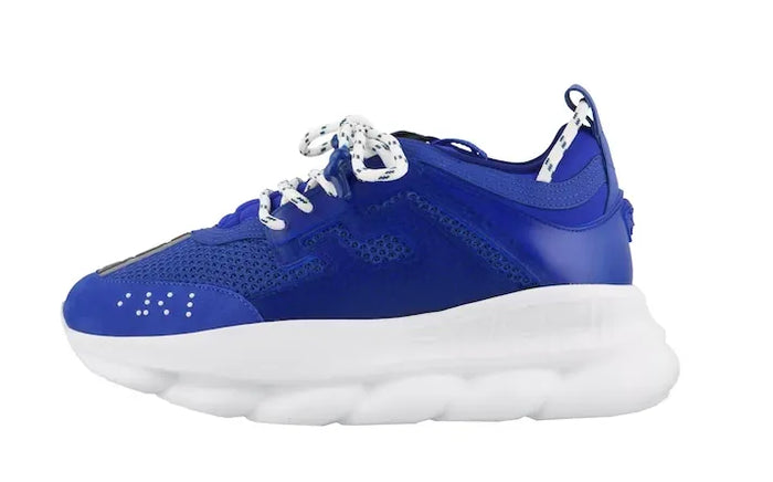 Chain Reaction Blue Mesh Rubber Suede