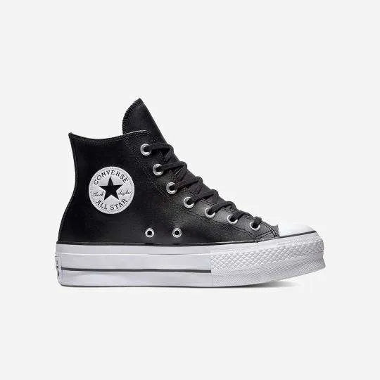 Converse All Star- Platform Leather Negras