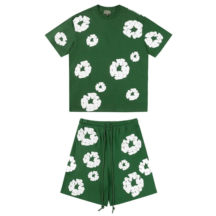 Denim Trs Green Short set