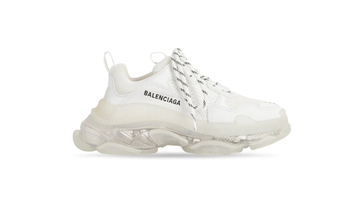 Triple S Clear Sole Sneaker in White