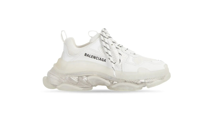 Triple S Clear Sole Sneaker in White
